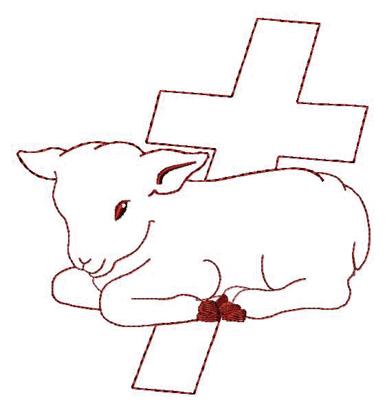 Lamb of God 1 Redwork