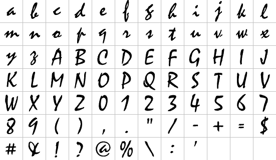 Alphabet 6 Full Font