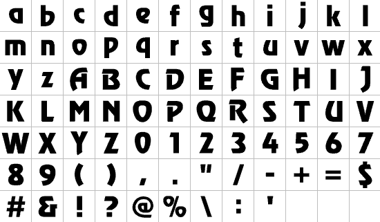 Alphabet 9 Full Font